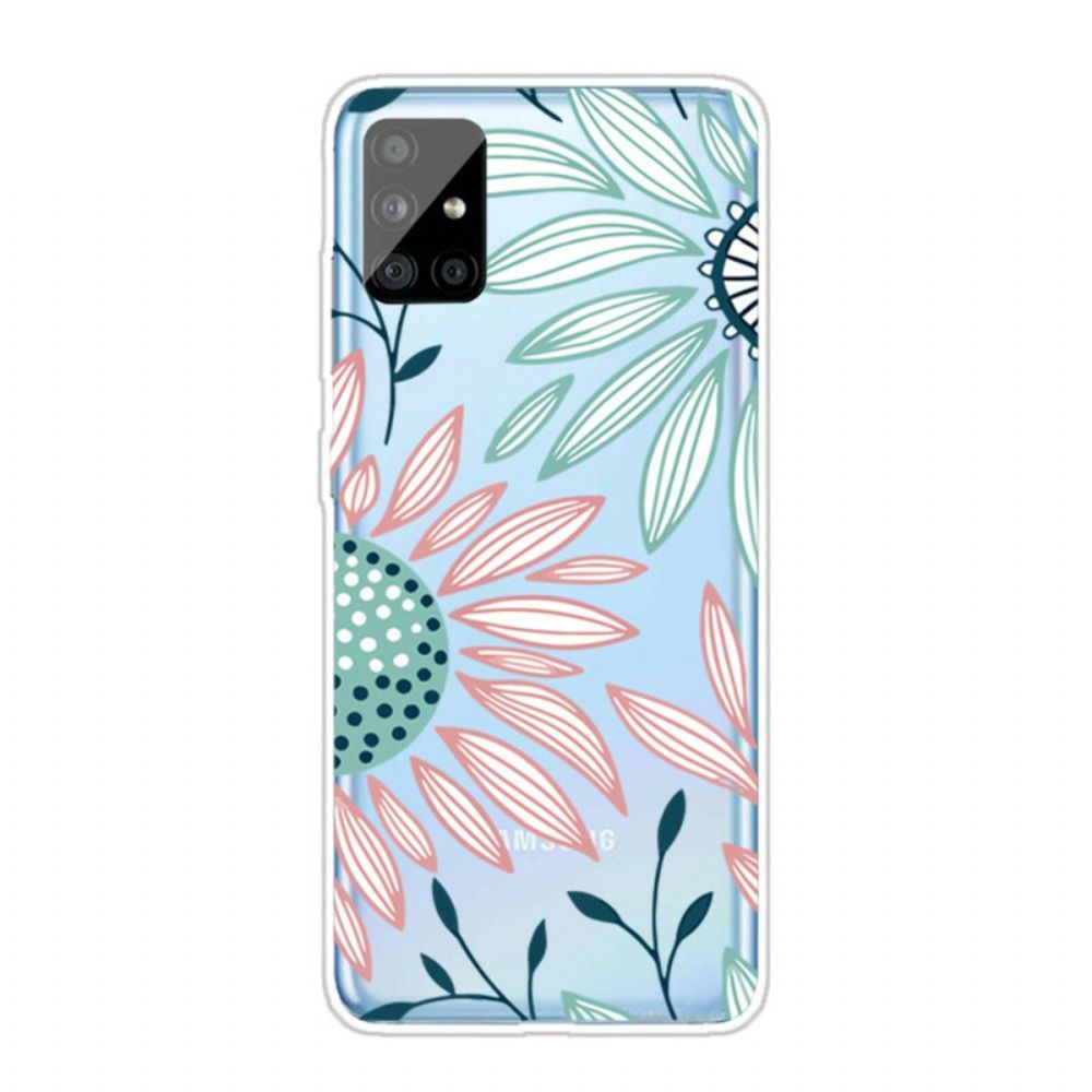 Hülle Für Samsung Galaxy A51 Durchsichtige Blume