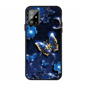 Hülle Für Samsung Galaxy A51 Goldener Schmetterling