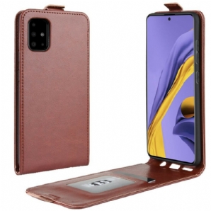 Lederhüllen Für Samsung Galaxy A51 Flip Case Faltbarer Ledereffekt