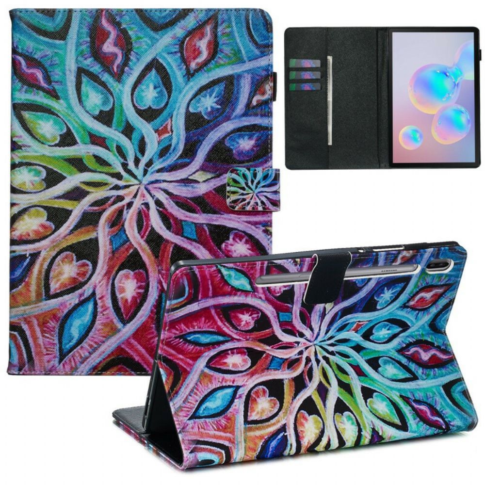 Flip Case Für Samsung Galaxy Tab S6 Abstrakte Blume