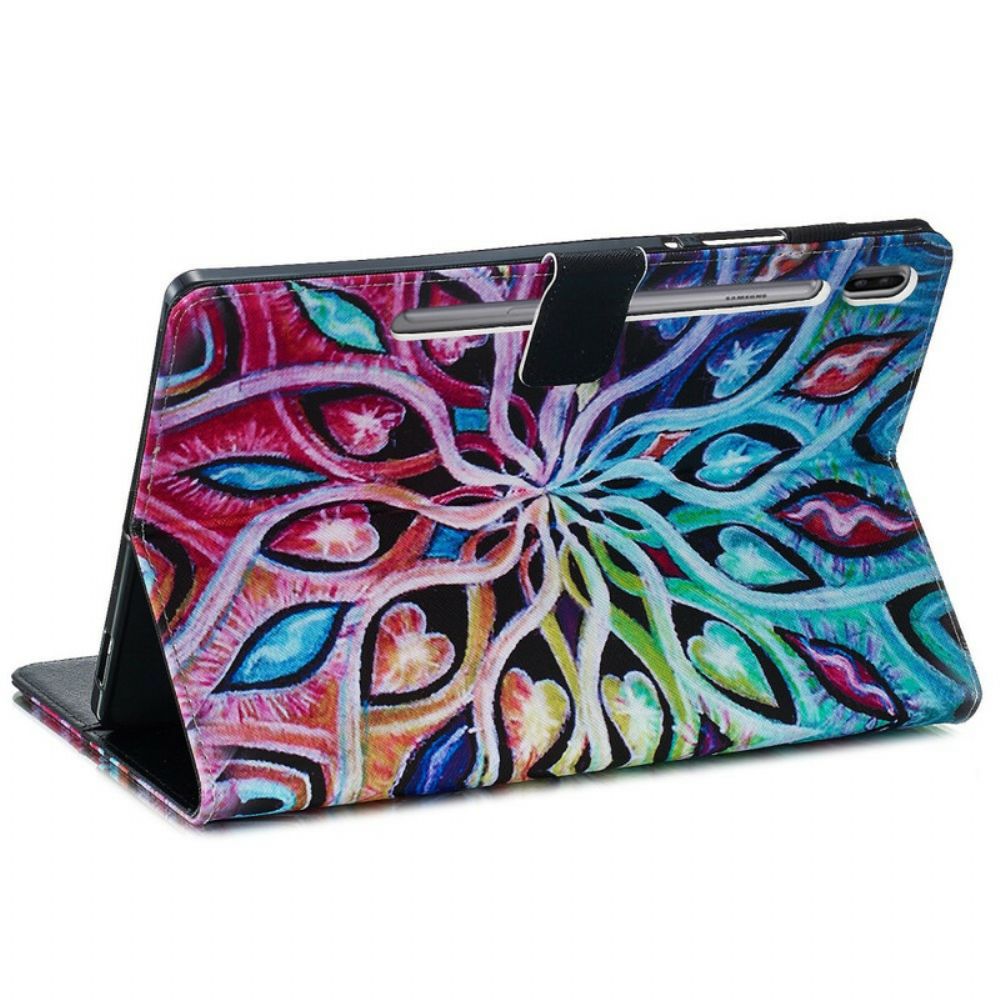 Flip Case Für Samsung Galaxy Tab S6 Abstrakte Blume