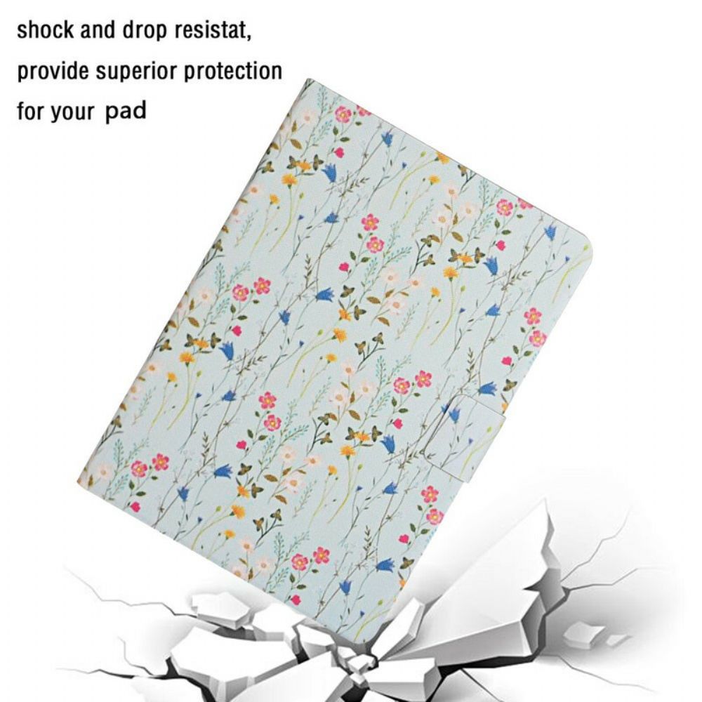 Flip Case Für Samsung Galaxy Tab S6 Blumen Blumen Blumen