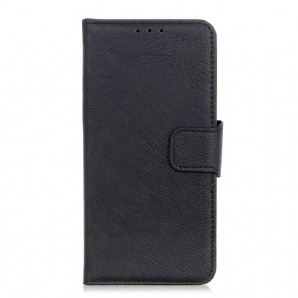 Flip Case Für Sony Xperia 10 II Kunstleder Litschi Business