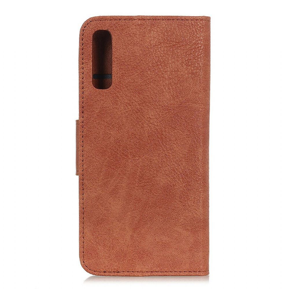 Flip Case Für Sony Xperia 10 II Kunstleder Litschi Business